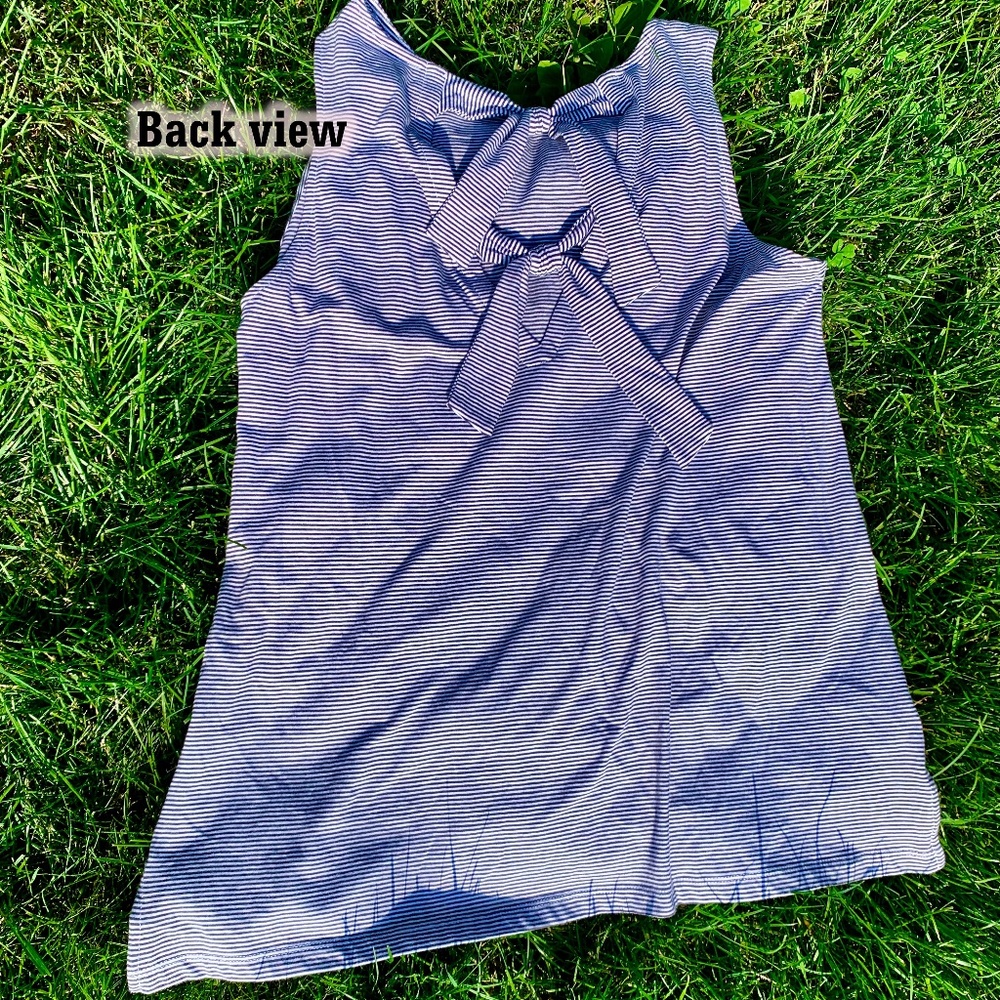 "LOFT outlet"  tank/tunic, navy/white stripe, M